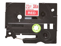 Brother TZe-435 - Vitt på rött - Rulle (1,2 cm x 8 m) 1 kassett(er) bandlaminat - för Brother PT-D210, D600, E115, H110, H200; P-Touch PT-1005, H107; P-Touch Cube Plus PT-P710 TZE435
