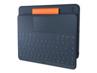 Logitech Rugged Combo 3 Touch for Education - Tangentbord och foliefodral - med pekdyna - Apple Smart connector - QWERTY - brittisk - universitet - för Apple 10.2-inch iPad (7:e generation, 8:e generation, 9:e generation) 920-010367