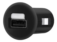 Belkin Micro Car Charger - Strömadapter för bil - 1 A (USB) - svart - för Apple iPad/iPhone/iPod F8J018CWBLK