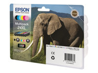 Epson 24 Multipack - 6-pack - svart, gul, cyan, magenta, ljus magenta, ljus cyan - original - blister - bläckpatron - för Expression Photo XP-55, 750, 760, 850, 860, 950, 960; Expression Premium XP-750, 850 C13T24284010