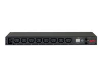 APC Metered Rack PDU - Grenuttag (kan monteras i rack) - AC 200/208/230 V - Ethernet - ingång: IEC 60320 C20 - utgångskontakter: 8 (IEC 60320 C13) - 1U - 2.5 m sladd - för P/N: AR3100, AR3150 AP7821
