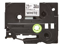 Brother TZe-FX241 - Lim - svart på vitt - Rulle (1,8 cm x 8 m) 1 kassett(er) flexibel ID-tejp - för P-Touch PT-1230, 18, 2030, 2100, 2430, 2470, 2730, 3600, 7500, 7600, 9700, 9800, P900 TZEFX241