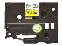 Brother TZe-FX641 - Svart på gult - Rulle (1,8 cm x 8 m) 1 kassett(er) flexibel tape - för Brother PT-D600; P-Touch PT-3600, D400, D450, D600, D800, E550, H101, P750, P900, P950 TZEFX641