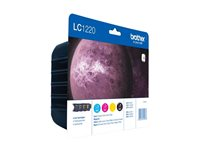 Brother LC1220VALBPDR - Svart, gul, cyan, magenta - original - blister - bläckpatron - för Brother DCP-J525W, DCP-J725DW, DCP-J925DW; MyMio MFC-J825N LC1220VALBPDR