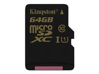 Kingston - Flash-minneskort - 64 GB - UHS Class 1 / Class10 - mikroSDXC UHS-I SDCA10/64GBSP