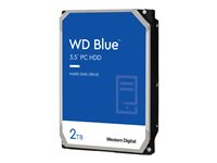 WD Blue WD20EZAZ - Hårddisk - 2 TB - inbyggd - 3.5" - SATA 6Gb/s - 5400 rpm - buffert: 256 MB WD20EZAZ