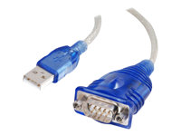 C2G USB to DB9 Serial Adapter Cable - Seriell adapter - USB - RS-232 - blå 81632