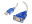 C2G USB to DB9 Serial Adapter Cable - Seriell adapter - USB - RS-232 - blå