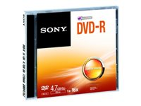 Sony DMR47SJ - DVD-R - 4.7 GB (120 min) 16x - CD-fodral DMR47SJ