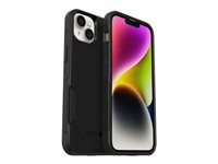 OtterBox Commuter Series - Baksidesskydd för mobiltelefon - antimikrobiell - polykarbonat, syntetiskt gummi, 35 % återvunnen plast - svart - för Apple iPhone 14 Plus 77-88406