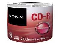 Sony 50CDQ80SB - 50 x CD-R - 700 MB (80min) 48x - Tegel 50CDQ80SB
