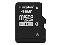 Kingston - Flash-minneskort (adapter, microSDHC till SD inkluderad) - 4 GB - Class 4 - microSDHC SDC4/4GB