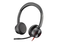 HP Poly Blackwire 8225 - Blackwire 8200 series - headset - på örat - kabelansluten - aktiv brusradering - USB-C - svart - Zoomcertifierad, UC-certifierad 8X223AA