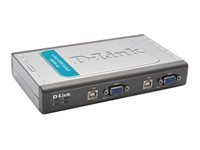D-Link DKVM 4U - Omkopplare för tangentbord/video/mus - 4 x KVM port(s) - 1 lokal användare - skrivbordsmodell DKVM-4U