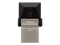 Kingston DataTraveler microDuo - USB flash-enhet - 16 GB - USB 3.0 DTDUO3/16GB