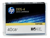 HPE - DDS-4 - 20 GB / 40 GB - för StorageWorks DAT 40, DAT 72; SureStore DAT 40, 40e; Trade-Ready Mechanism DDS-4 C5718A