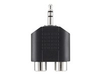 Belkin Portable Audio adapter - Audio-adapter - RCA hona till mini-phone stereo 3.5 mm hane - svart F3Y120BF