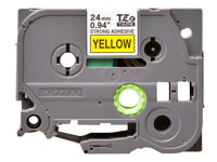 Brother TZe-S651 - Extrastark häftning - svart på gult - Rulle ( 2,4 cm x 8 m) 1 kassett(er) bandlaminat - för Brother PT-D600, P750, P950; P-Touch PT-3600, D600, D800, E550, E800, P750, P900, P950 TZES651