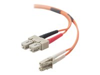 Belkin - Patch-kabel - LC/PC-multiläge (hane) till SC/PC multiläge (hane) - 1 m - fiberoptisk - 62,5/125 mikron - orange F2F202L7-01M