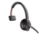 Poly Savi 8210 UC - Savi 8200 series - headset - på örat - DECT / Bluetooth - trådlös - aktiv brusradering - USB-A via Bluetooth-adapter - svart - Zoomcertifierad, UC-certifierad 8D3E9AA#ABB