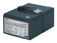 APC Replacement Battery Cartridge #6 - UPS-batteri - 1 x batteri - Bly-syra - svart - för P/N: SMC1500IC, SMT1000I-AR, SMT1000IC, SUA1000ICH-45, SUA1000I-IN, SUA1000J3W, SUA1500J3W RBC6