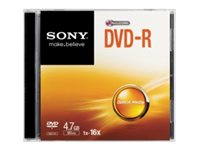 Sony DMR47SS - DVD-R - 4.7 GB (120 min) 16x - tunt CD-fodral DMR47SS
