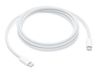 Apple - USB-kabel - 24 pin USB-C (hane) till 24 pin USB-C (hane) - 2 m - stöd för strömleverans på upp till 240 W MU2G3ZM/A