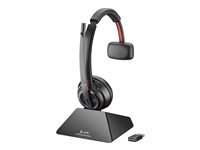 Poly Savi 8210 Office - Savi 8200 series - headset - på örat - DECT / Bluetooth - trådlös - aktiv brusradering - svart - Zoomcertifierad 8D3K5AA#ABB
