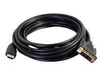 C2G 3m HDMI to DVI Adapter Cable - DVI-D Digital Video Cable - Adapterkabel - enkel länk - DVI-D hane till HDMI hane - 3 m - dubbelt skärmad - svart 82032