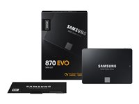 Samsung 870 EVO MZ-77E500B - SSD - krypterat - 500 GB - inbyggd - 2.5" - SATA 6Gb/s - buffert: 512 MB - 256 bitars AES - TCG Opal Encryption MZ-77E500B/EU