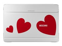 Samsung Book Cover EF-EP900B - Moschino Edition - vikbart fodral för surfplatta - vit, rött hjärta - 12.2" - för Galaxy NotePRO (12.2 tum), TabPRO (12.2 tum) EF-EP900BREGWW