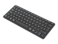 Targus - Tangentbord - fleranvändarenhet - compact - antimikrobiell - trådlös - Bluetooth 5.1 - QWERTY - spansk - svart AKB862ES