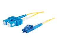 C2G - Patch-kabel - LC enkelläge (hane) till SC enkelläge (hane) - 3 m - fiberoptisk - 9 / 125 mikrometer - gul 85417