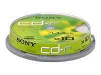 Sony CDQ-80SP - 10 x CD-R - 700 MB (80min) 48x - spindel 10CDQ80SP