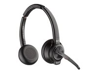 Poly Savi 8220-M Office - Savi 8200 series - headset - på örat - DECT / Bluetooth - trådlös - aktiv brusradering - svart - Certifierad för Microsoft-teams, Google Meet-certifierad, Works With Chromebook Certified 8D3H8AA#ABB