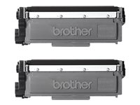 Brother TN2320 TWIN - 2-pack - Lång livslängd - svart - original - tonerkassett - för Brother DCP-L2500, L2520, L2560, HL-L2300, L2340, L2360, L2365, MFC-L2700, L2720, L2740 TN2320TWIN