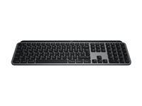 Logitech Master Series MX Keys S for Mac - Tangentbord - full size - bakgrundsbelyst - trådlös - Bluetooth LE - AZERTY - fransk - rymdgrå 920-011625