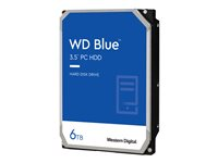 WD Blue WD60EZAZ - Hårddisk - 6 TB - inbyggd - 3.5" - SATA 6Gb/s - 5400 rpm - buffert: 256 MB WD60EZAZ