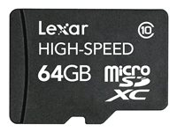 Lexar - Flash-minneskort - 64 GB - Class 10 - microSDXC LSDMI64GABEUC10