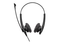 Jabra BIZ 1100 Duo - Headset - på örat - kabelansluten - 3,5 mm kontakt - svart - universitet - Zoomcertifierad, Certifierad för Microsoft-teams (paket om 10) - för P/N: 14101-02 1159-0139-MULTI