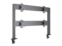 Multibrackets M Pro MBDM2x2U - Monteringssats (montering på skrivbord, stång) - för 2x2 platta paneler - silver 7350105215544