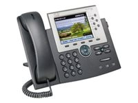 Cisco Unified IP Phone 7965G - VoIP-telefon - SCCP, SIP - silver, mörkgrå - med 1 x användarlicens för Cisco CallManager Express CP-7965G-CCME