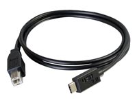 C2G 2m USB 2.0 USB Type C to USB B Cable M/M - USB C Cable Black - USB-kabel - USB typ B (hane) till 24 pin USB-C (hane) - USB 2.0 - 2 m - svart 88859