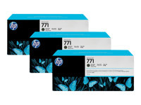 HP 771 - 3-pack - 775 ml - mattsvart - original - bläckpatron - för DesignJet Z6200, Z6600, Z6610, Z6800, Z6810 CR250A