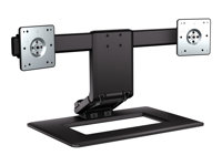 HP Adjustable Dual Display Stand - Ställ (fot för stativ) - för 2 LCD-bildskärmar - skärmstorlek: upp till 24 tum AW664AA#AC3