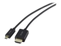 ASUS - HDMI-kabel med Ethernet - 19 pin micro HDMI Type D hane till HDMI hane - 1.6 m - svart - för Transformer Pad TF300; ZENBOOK Prime UX21; UX31; ZENBOOK UX31 90-XB3900CA00020-