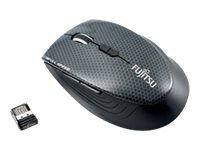 Fujitsu WI910 - Mus - optisk - 7 knappar - trådlös - 2.4 GHz - trådlös USB-mottagare - detaljhandel - för Celsius C780, J550, M7010, R970; ESPRIMO P558, Q958; LIFEBOOK U7310, U7410, U7510, U9310 S26381-K465-L100