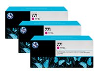 HP 771 - 3-pack - 775 ml - magenta - original - bläckpatron - för DesignJet Z6200, Z6600, Z6610, Z6800, Z6810 CR252A