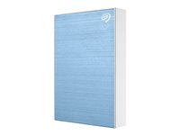 Seagate One Touch STKZ4000402 - Hårddisk - 4 TB - extern (portabel) - USB 3.0 - ljusblå - med Seagate Rescue Data Recovery STKZ4000402