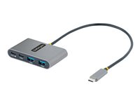 StarTech.com 4-Port USB-C Hub with 100W Power Delivery Pass-Through Charging, 2x USB-A + 2x USB-C, 5Gbps, USBC Hub w/ 1ft (30cm) Long Cable, Portable Laptop USB Type-C to USB-A/C Hub - USB 3.0 Expansion Hub (5G2A2CPDB-USB-C-HUB) - Hubb - 2 x USB 3.2 Gen 1 + 2 x USB-C 3.2 Gen 1 - skrivbordsmodell 5G2A2CPDB-USB-C-HUB